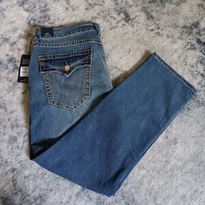 True Religion Ricky Beach Big T Flap Med Muggy Wash Straight 34x30